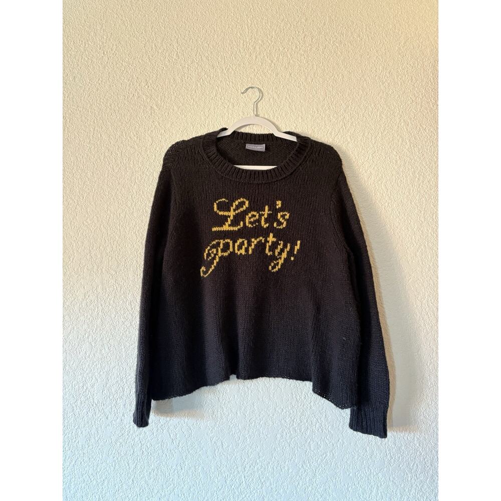 Wooden Ships Women's Sweater Let’s Party Mohair Wool Blend Holiday Party Sz X/S
